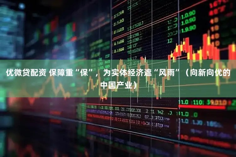 优微贷配资 保障重“保”，为实体经济遮“风雨”（向新向优的中国产业）