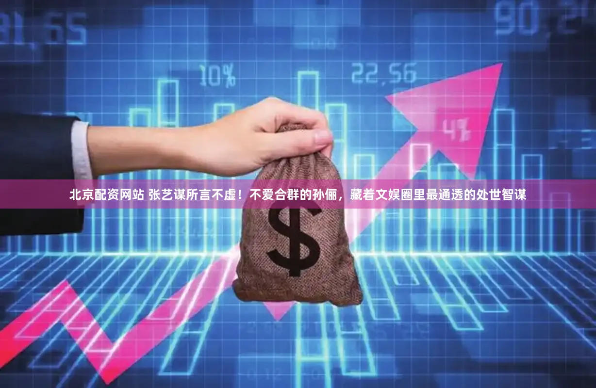 北京配资网站 张艺谋所言不虚！不爱合群的孙俪，藏着文娱圈里最通透的处世智谋